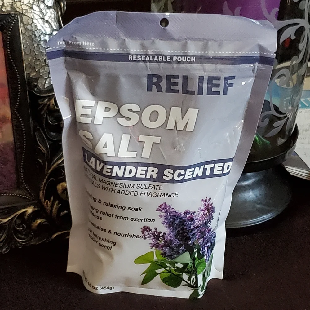 Lavender scented Epsom salts one pound bag